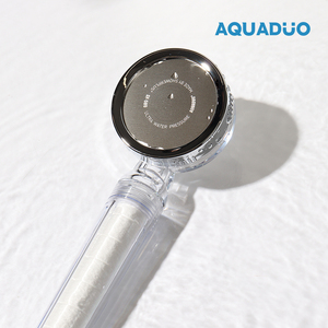 AQUADUO - Cabezal de Ducha Moderno Cromado con Filtro de Agua Desclorante, Salida Única, Alta Presión, Accesorio para Grifo de Baño - Product Image 2