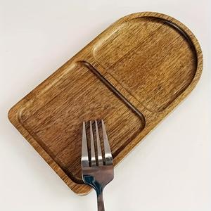 Compact Divided <b>Storage</b> And Serving <b>Tray</b> Smart Two Section Design Ideal For Snacks Sides Breakfast Plates Tabletop Organization - Product Image 4