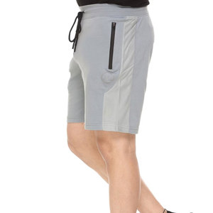 Shorts Bermuda gris pour hommes, couleur unie, avec cordon de serrage à la taille et poches, style décontracté - Product Image 2