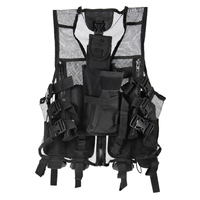 Gilet tactique de paintball avec harnais, en maille respirante, camouflage, réglable, support multi-pods, équipement d'airsoft, Milsim, Speedball, vente en gros