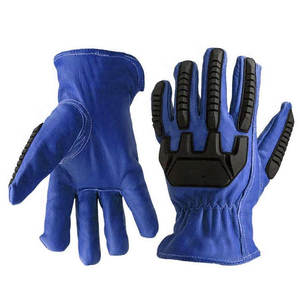 Gants anti-choc en cuir et TPR conçus pour un usage professionnel, avec protection durable en cuir et TPR pour la sécurité - Product Image 1