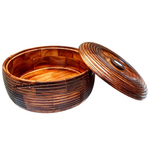 High Quality Handmade Wooden Pot Durable Natural <b>Lid</b> Economically Priced Eco-Friendly Custom Logo Direct Supplier for <b>Serving</b> - Product Image 5
