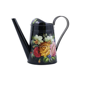 <b>Large</b> size galvanized water <b>can</b> with elaborate enamel printed enhancing its visual appeal for gardening and decorative purposes - Product Image 6