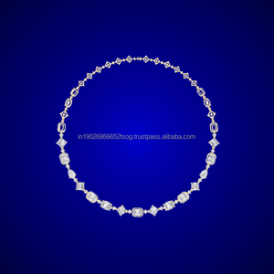 Collier de luxe en argent sterling S925 VVS complet Moissanite pour femmes bijoux de mariage - Product Image 5