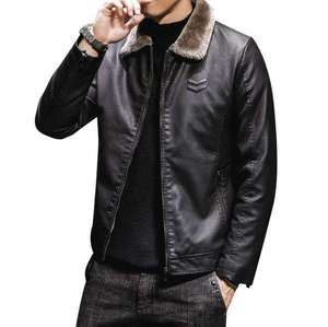 Chaqueta de Cuero Premium con Cuello de Piel – Cálida y Elegante - Product Image 2