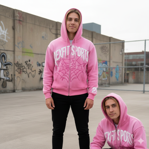 Sudaderas con Capucha Personalizadas con Logotipo Serigrafiado, de Alta Calidad, Hechas Directamente en Fábrica, con Bordado Desgastado, Sudaderas con Cremallera Extra Grandes con Efecto Descolorido por el Sol - Product Image 2
