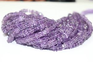 Cuentas de amatista de Brasil, lisas, cuadradas, amatista, Heishi, lisas, fabricación de joyas - Product Image 3