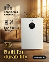 Sistem Udara Segar ERV Dinding CONT dengan Motor DC Brushless, HEPA H13, Kontrol Aplikasi Pintar, ≤38dB untuk Rumah, Villa, Kamar Tidur