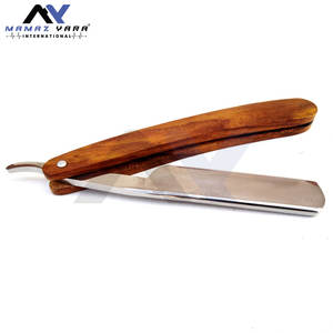 Navaja de afeitar clásica con mango de madera para hombre, herramienta tradicional para afeitado en húmedo, proveedor al por mayor de navajas de barbero - Product Image 4