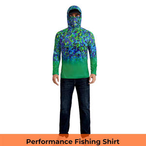 Chemises de pêche en tissu extensible personnalisables à manches longues UPF 50+ – Vêtements de performance pour pêcheurs en rivière - Product Image 5