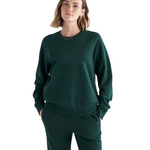 Sudadera de talla grande verde para Mujer | Sudadera de cuello redondo de algodón de manga larga para Mujer | Sudadera de mujer de gran tamaño - Product Image 1