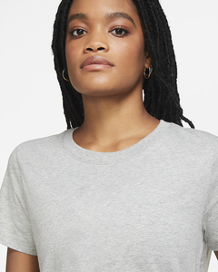 Camisetas de Manga Corta para Mujer, Corte Ajustado, 100% Algodón, Transpirables, con Logotipo, Tejido Jersey, para Yoga, Cuello Redondo, Color Sólido - Product Image 3