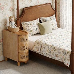 Storage Space Wooden Coffee <b>Table</b> with Unique Rattan Design <b>Side</b> <b>Table</b> <b>Sofa</b> <b>Table</b> Bedside <b>Table</b> Nightstands - Product Image 4