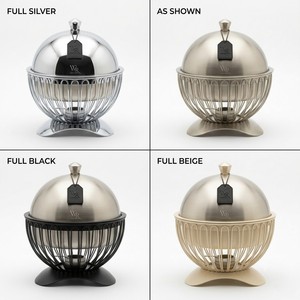 Premium Royal Style Round Chafing Dish Luxury Brushed Polished <b>Buffet</b> Set Food <b>Warmer</b> with Stand for Middle East Hotel Equipment - Product Image 6
