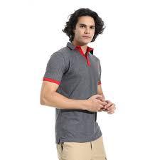 Men's Performance Heathered Training Polo | Moisture-Wicking Gym & Fitness Shirt | Custom Contrast Taped Activewear - Product Image 3