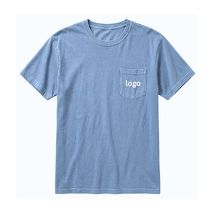 T-shirt formel pour homme, coupe classique, rouge, tissé, 100% coton, col rond, manches courtes, écologique, séchage rapide, doux, respirant, logo personnalisé - Product Image 5