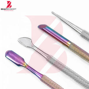 Pousse-cuticules double tête en acier inoxydable pour pédicure et manucure, outil de nettoyage des peaux mortes - Product Image 6