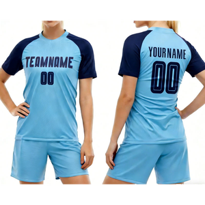 Conjunto de Camiseta de Fútbol para Mujer, Uniforme Ligero para Equipo, Ropa Deportiva Femenina, Impresión de Logotipo, Fabricante Mayorista OEM - Product Image 1