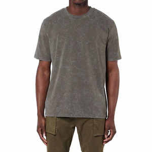 Nouveau design T-shirt personnalisé à col ras du cou, Fitness 100% Coton 2025, T-shirt décontracté uni pour homme, coupe oversize, effet délavé à l'acide - Product Image 1