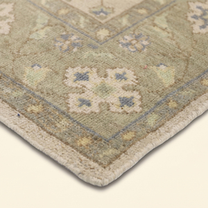 Tapis en laine tufté à la main Ivory Heritage Garden, motif floral géométrique moderne, tapis de zone à bordure, antidérapant, écologique, à poils épais, pour salon - Product Image 5