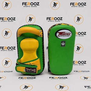Burgundy&Black Training & Sparring <b>Hot</b> Selling Twins Custom Made Muay Thai Genuine Leather Kick Shields Protective in All Colors - Product Image 4