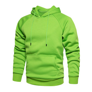 2026 En gros Sweat à capuche polaire pour homme à manches raglan, uni, décontracté, streetwear d'hiver, avec poche, vêtement de sport - Product Image 5