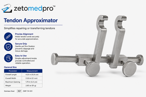 Aproximador de tendones que simplifica la reparación o transferencia de tendones, tamaño general, instrumento quirúrgico ZETOMEDPRO - Product Image 4