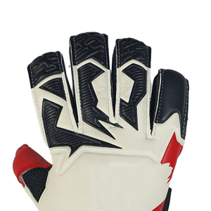 Gants de gardien de but de football tendance, nouveaux, en cuir, antidérapants, respirants, fermeture auto-agrippante, unisexe, rouge, blanc, noir - Product Image 5