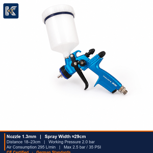 Pistolet de pulvérisation HVLP professionnel WARTE 2000G Series 600ml à alimentation par gravité 1,3 mm avec débit de 2 L/min pour la retouche automobile - Product Image 3
