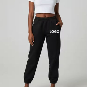 กางเกงจ็อกเกอร์ผ้าฟลีซคุณภาพสูงสำหรับผู้หญิง เอวยางยืด ล้างสีแบบแอซิดวอช ระบายสีด้วยเทคนิคพิเศษ ผลิตจากผ้าฝ้าย 100% น้ำหนักเบา เป็นมิตรต่อสิ่งแวดล้อม สไตล์สตรีทแวร์ - Product Image 3