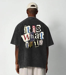 Camisetas Casuales de Manga Corta para Hombre, Estilo Urbano, Lisas, Teñidas, Transpirables, de Secado Rápido, al por Mayor, las Más Vendidas del Verano - Product Image 2