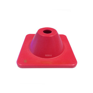 Cono de Entrenamiento con Base Cuadrada Verde, Resistente al Agua, Ecológico, Plegable, Color Sólido - Product Image 6