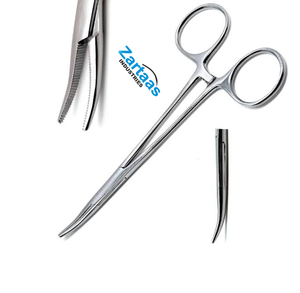 ผู้ผลิตเครื่องมือผ่าตัดคีม Halsted-Mosquito Artery Forceps คุณภาพสูง ทำจากสแตนเลส ขนาด 21 ซม. ปลายโค้ง ฟันเลื่อย - Product Image 3