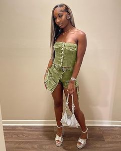 Conjunto de Ropa de Primavera, Verano y Otoño de Calidad de Exportación, Chaqueta Corta con Bordado de Manga Corta y Falda Vaquera de Dos Piezas - Product Image 2