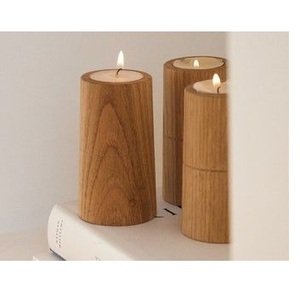 Elegant Wooden <b>Candle</b> Holder <b>Set</b> Solid Wood <b>Candle</b> Stand for Living Room Decor - Product Image 3
