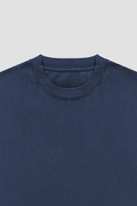 Camiseta de Hombre Oversize Roja con Cuello Redondo y Manga Corta, Casual, Lisa, 100% Algodón Tejido, 260g, Ecológica, con Logo Frontal, Antiarrugas - Product Image 3