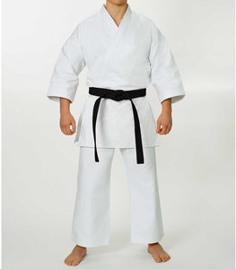 Kimono de BJJ noir pour homme, vêtements d'arts martiaux, 100% coton, coupe classique, taille adulte, style uni teint, durable - Product Image 2
