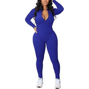 premium stretch fitness <b>jumpsuit</b> manufacturer wholesale women athletic activewear supplier custom logo seamless <b>workout</b> apparel - Product Image 4