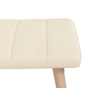 Fauteuil à bascule crème avec tabouret pour la décoration du salon - Product Image 6