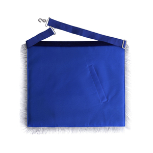 Tablier maçonnique Premium Past Master Blue Lodge en velours bleu avec broderie à la main en fils dorés, Piliers décoratifs, Luxe Franc-maçon - Product Image 3