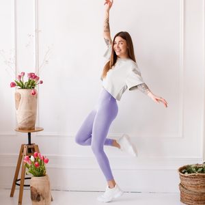 Leggings de sport pour femmes de qualité supérieure en spandex/polyester, taille haute, coupe ajustée, extensibles, écologiques, séchage rapide, vêtements de sport actifs, pantalons de yoga - Product Image 3