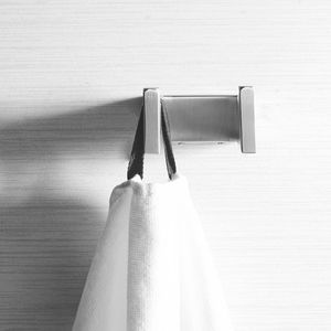 Gancio Doppio da Parete in Acciaio Inox SUS304, Porta Asciugamani Semplice con Appendi Asciugamani per Bagno - Product Image 3