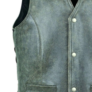 Chaleco de cuero 100% transpirable para hombre, ropa de invierno de alta calidad y a la moda, chaleco de cuero impermeable con servicio OEM para venta en línea. - Product Image 5