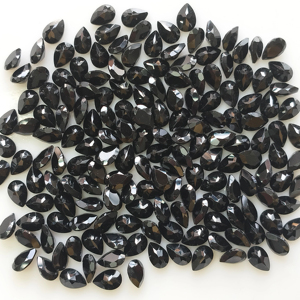 Espinela Negra Natural 5x4MM Corte Pera, Gema Suelta de la Mejor Calidad para la Fabricación de Joyas - Product Image 3