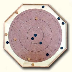 Jeu de crokinole de luxe en bois fait main, plateau écologique pour l'inauguration de maison ou un mariage |   Finition supérieure |   Usine - Product Image 1