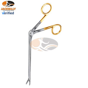 JACKBILLY Caspar 7 Inch Angle 45 Degree 2x12mm <b>Bite</b> Stainless Steel Intervertebral Disc Rongeur Fenestrated Cup Side Serrated - Product Image 3