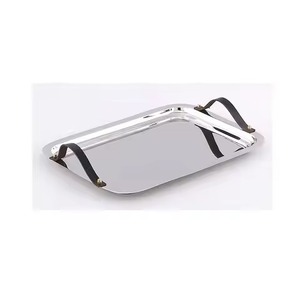 Bandeja de Servir Decorativa de Acero Inoxidable para Cocina, Plato de Metal para Comida, para el Hogar - Product Image 1