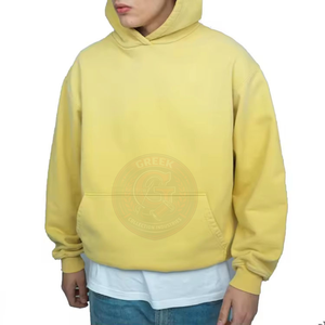 Sweat-shirt à capuche oversize pour homme, en coton brossé doux, à manches longues, pour un confort quotidien - Product Image 1