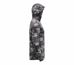 เสื้อฮู้ดตกปลาแขนยาวสำหรับผู้ชาย Sprint UPF 50 ป้องกันรังสียูวี ลายฉลามพิมพ์ลาย สีน้ำเงิน เสื้อกีฬา - Product Image 2
