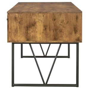 Scrivania Sonoma Rustic Nutmeg a 4 cassetti, elegante scrivania per computer con un tocco di stile - Product Image 5